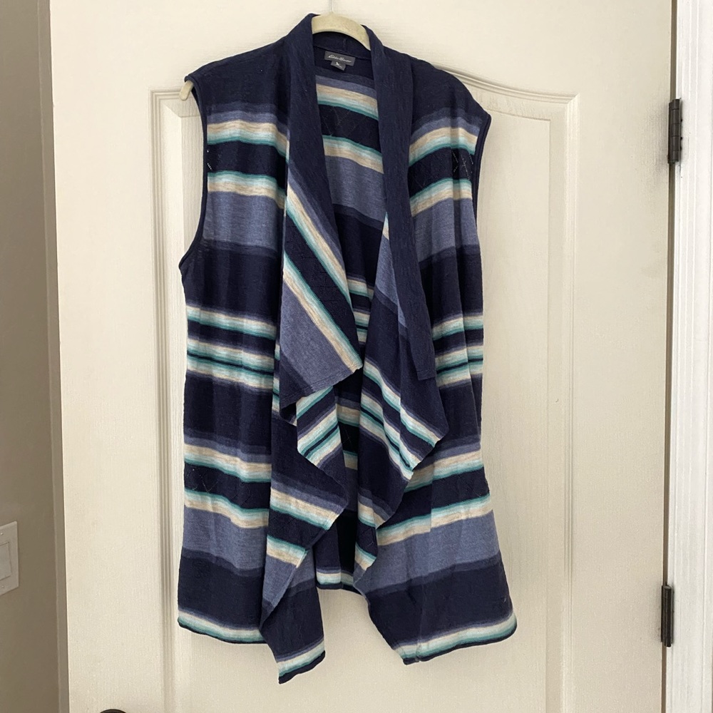 NWOT Eddie Bauer open flowy sweater vest XL
